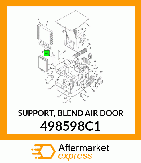 SUPPORT, BLEND AIR DOOR 498598C1