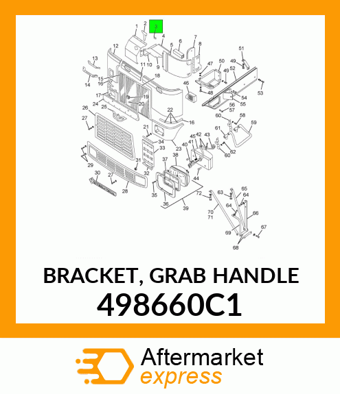 BRACKET, GRAB HANDLE 498660C1