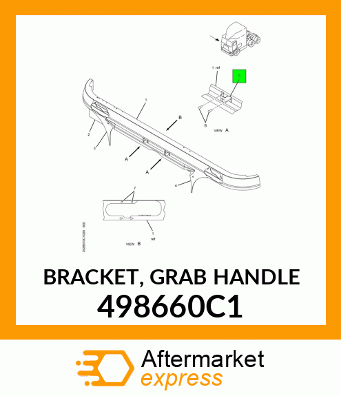 BRACKET, GRAB HANDLE 498660C1