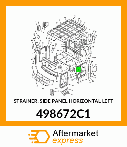 STRAINER, SIDE PANEL HORIZONTAL LEFT 498672C1