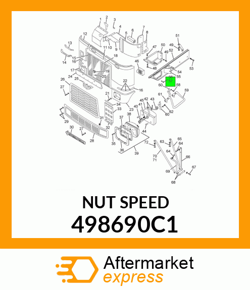 NUT SPEED 498690C1
