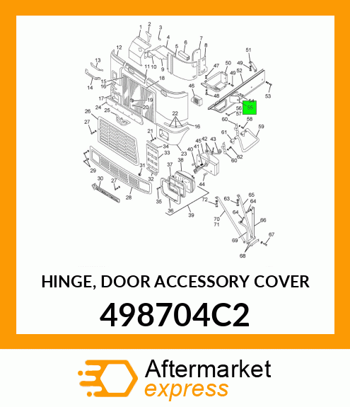 HINGE, DOOR ACCESSORY COVER 498704C2