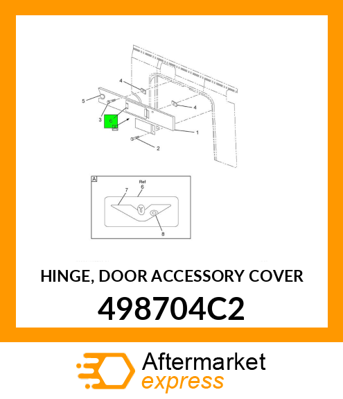 HINGE, DOOR ACCESSORY COVER 498704C2