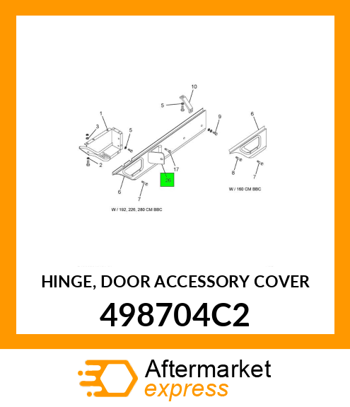 HINGE, DOOR ACCESSORY COVER 498704C2