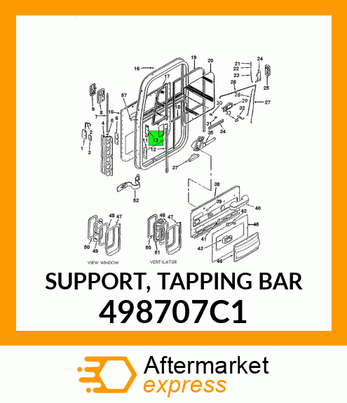 SUPPORT, TAPPING BAR 498707C1