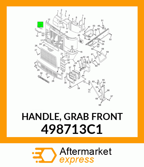 HANDLE, GRAB FRONT 498713C1