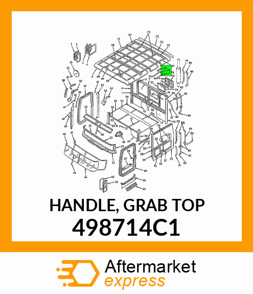 HANDLE, GRAB TOP 498714C1