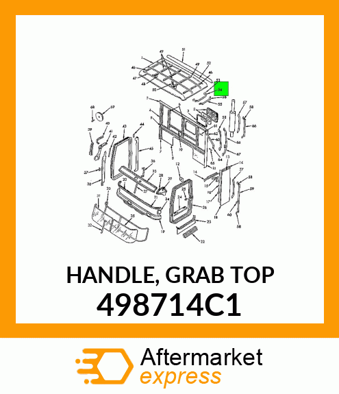 HANDLE, GRAB TOP 498714C1