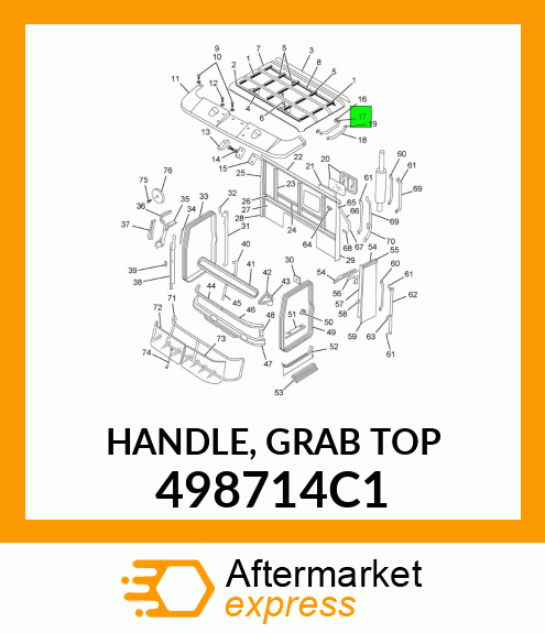 HANDLE, GRAB TOP 498714C1