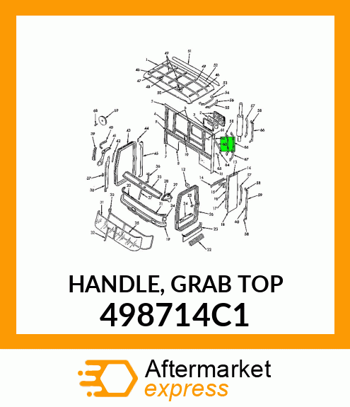 HANDLE, GRAB TOP 498714C1