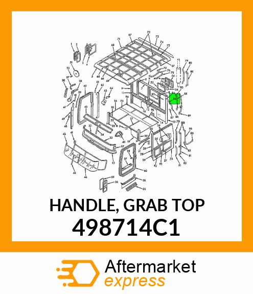 HANDLE, GRAB TOP 498714C1