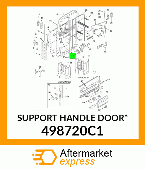 SUPPORT HANDLE DOOR* 498720C1