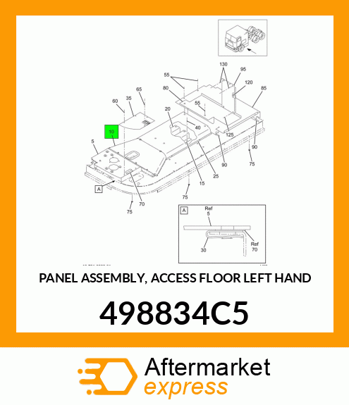 PANEL ASSEMBLY, ACCESS FLOOR LEFT HAND 498834C5