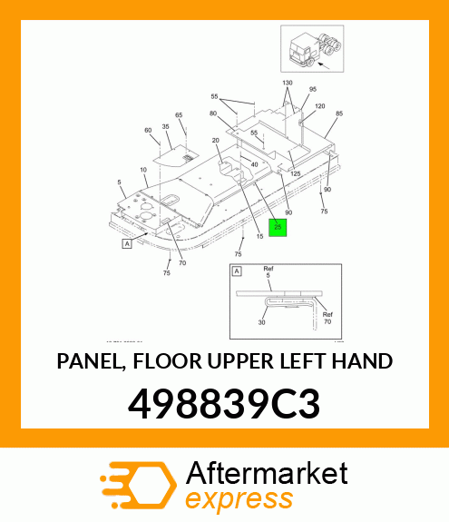 PANEL, FLOOR UPPER LEFT HAND 498839C3