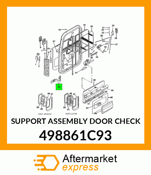 SUPPORT ASSEMBLY DOOR CHECK 498861C93