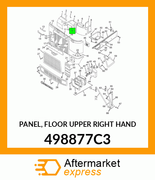 PANEL, FLOOR UPPER RIGHT HAND 498877C3