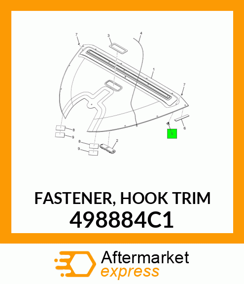 FASTENER, HOOK TRIM 498884C1