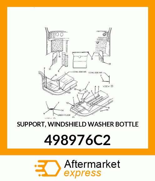 SUPPORT, WINDSHIELD WASHER BOTTLE 498976C2