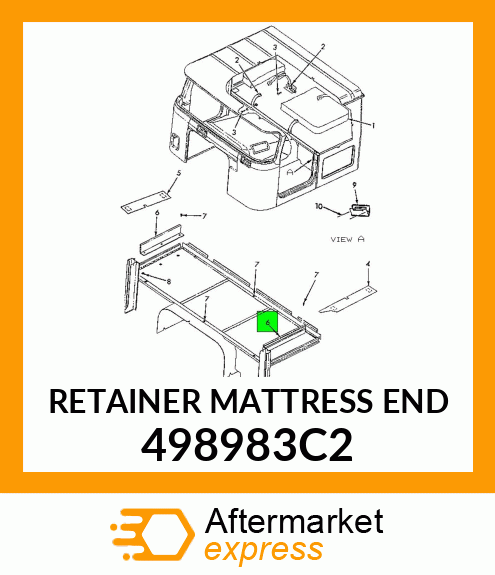 RETAINER MATTRESS END 498983C2