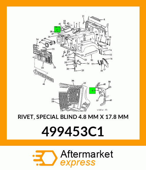 RIVET, SPECIAL BLIND 4.8 MM X 17.8 MM 499453C1