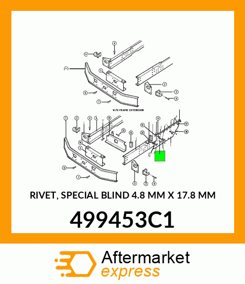 RIVET, SPECIAL BLIND 4.8 MM X 17.8 MM 499453C1