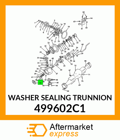 WASHER SEALING TRUNNION 499602C1