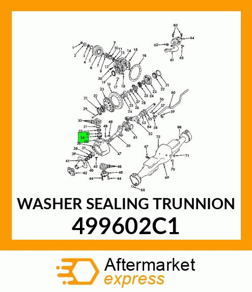 WASHER SEALING TRUNNION 499602C1