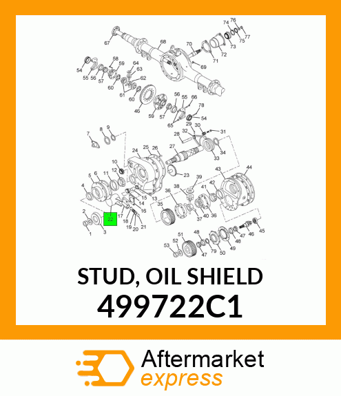 STUD, OIL SHIELD 499722C1