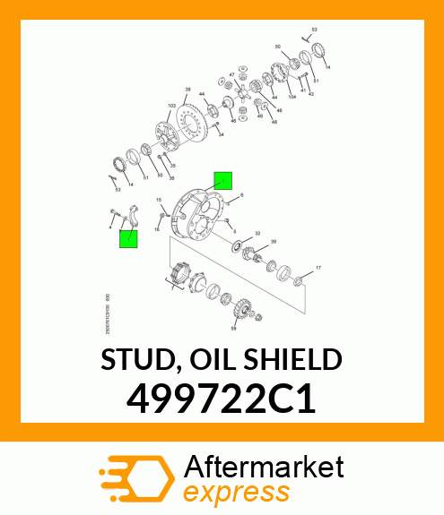 STUD, OIL SHIELD 499722C1