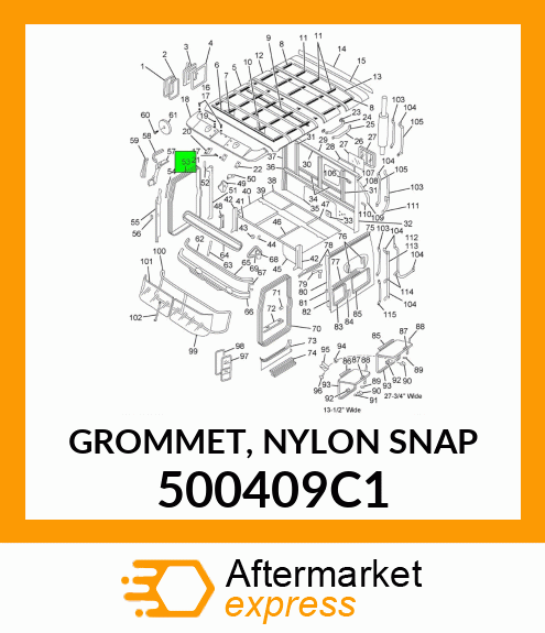 GROMMET, NYLON SNAP 500409C1