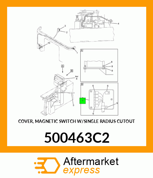 COVER, MAGNETIC SWITCH W/SINGLE RADIUS CUTOUT 500463C2