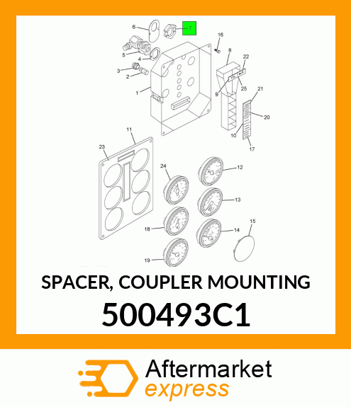 SPACER, COUPLER MOUNTING 500493C1