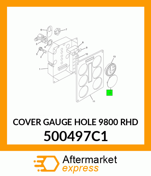 COVER GAUGE HOLE 9800 RHD 500497C1