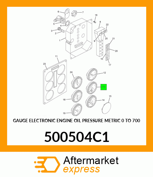 GAUGE ELECTRONIC ENGINE OIL PRESSURE METRIC 0 TO 700 500504C1