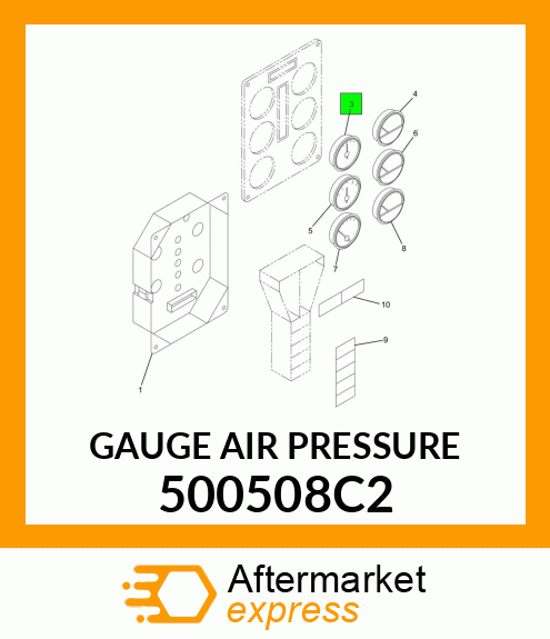 GAUGE AIR PRESSURE 500508C2