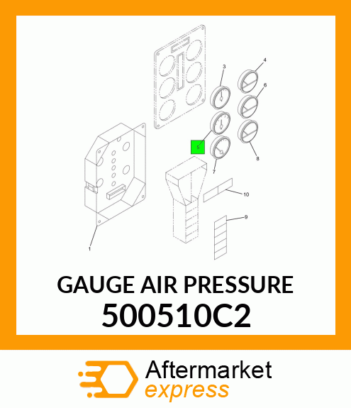 GAUGE AIR PRESSURE 500510C2