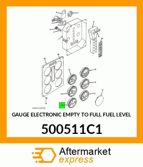 GAUGE ELECTRONIC EMPTY TO FULL FUEL LEVEL 500511C1