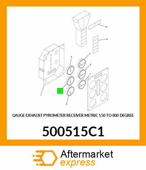 GAUGE EXHAUST PYROMETER RECEIVER METRIC 150 TO 800 DEGREE 500515C1