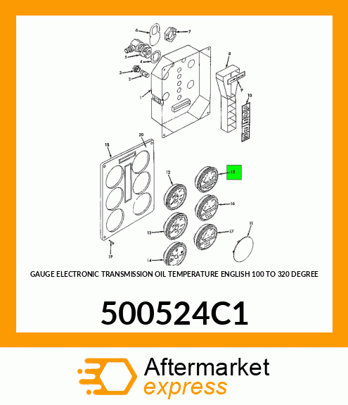 GAUGE ELECTRONIC TRANSMISSION OIL TEMPERATURE ENGLISH 100 TO 320 DEGREE 500524C1