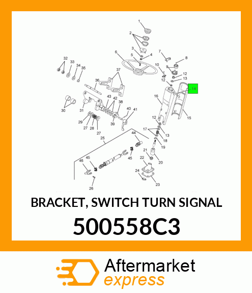 BRACKET, SWITCH TURN SIGNAL 500558C3