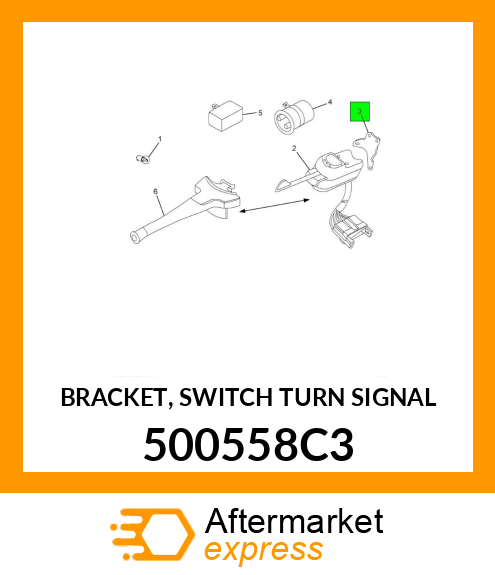 BRACKET, SWITCH TURN SIGNAL 500558C3