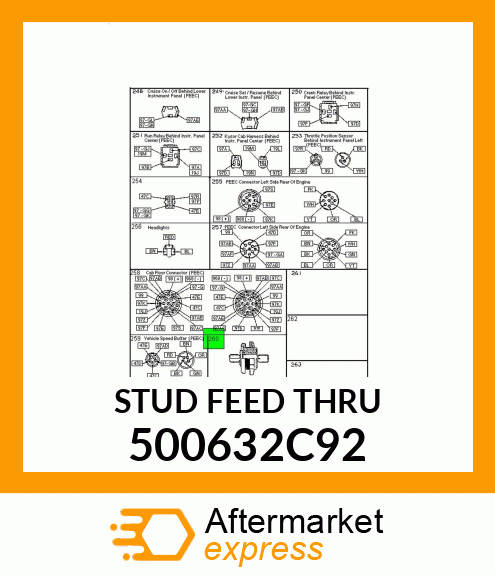 STUD FEED THRU 500632C92