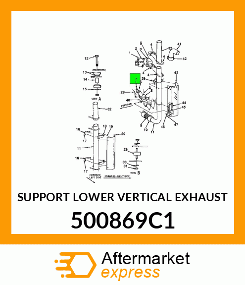 SUPPORT LOWER VERTICAL EXHAUST 500869C1