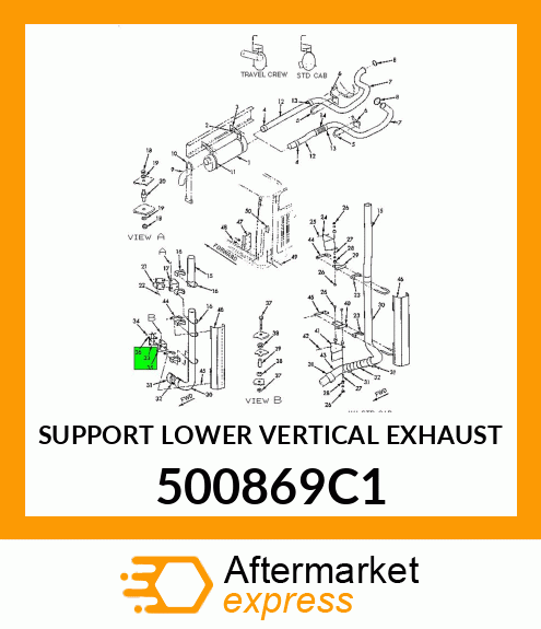 SUPPORT LOWER VERTICAL EXHAUST 500869C1