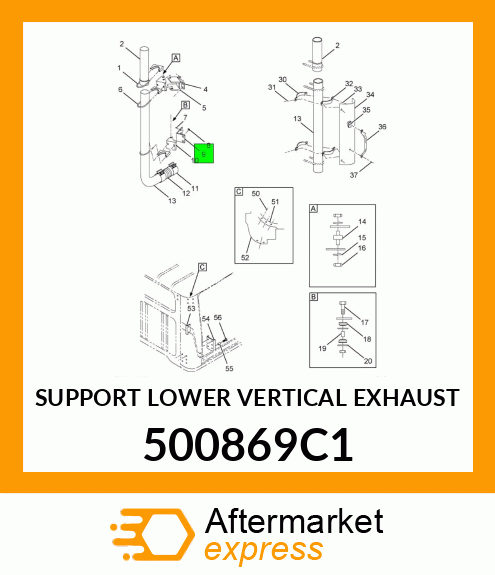 SUPPORT LOWER VERTICAL EXHAUST 500869C1