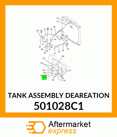 TANK ASSEMBLY DEAREATION 501028C1