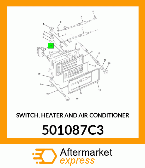 SWITCH, HEATER AND AIR CONDITIONER 501087C3