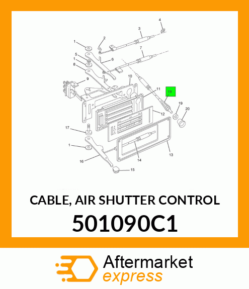 CABLE, AIR SHUTTER CONTROL 501090C1