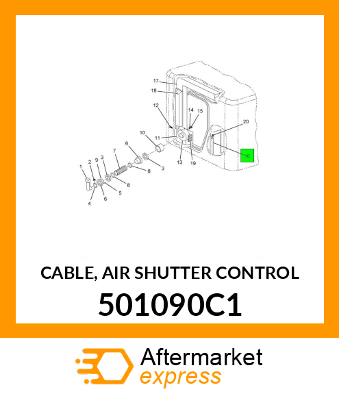 CABLE, AIR SHUTTER CONTROL 501090C1