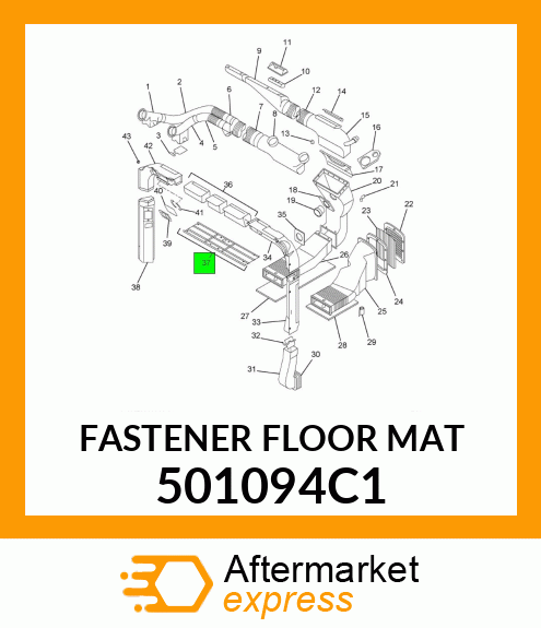 FASTENER FLOOR MAT 501094C1